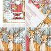 2pcs, 2D FLAT PRINTING Curtains (Without Rod) Santa and Reindeer Halloween Festival Creative Curtains Machine Washable Fabric