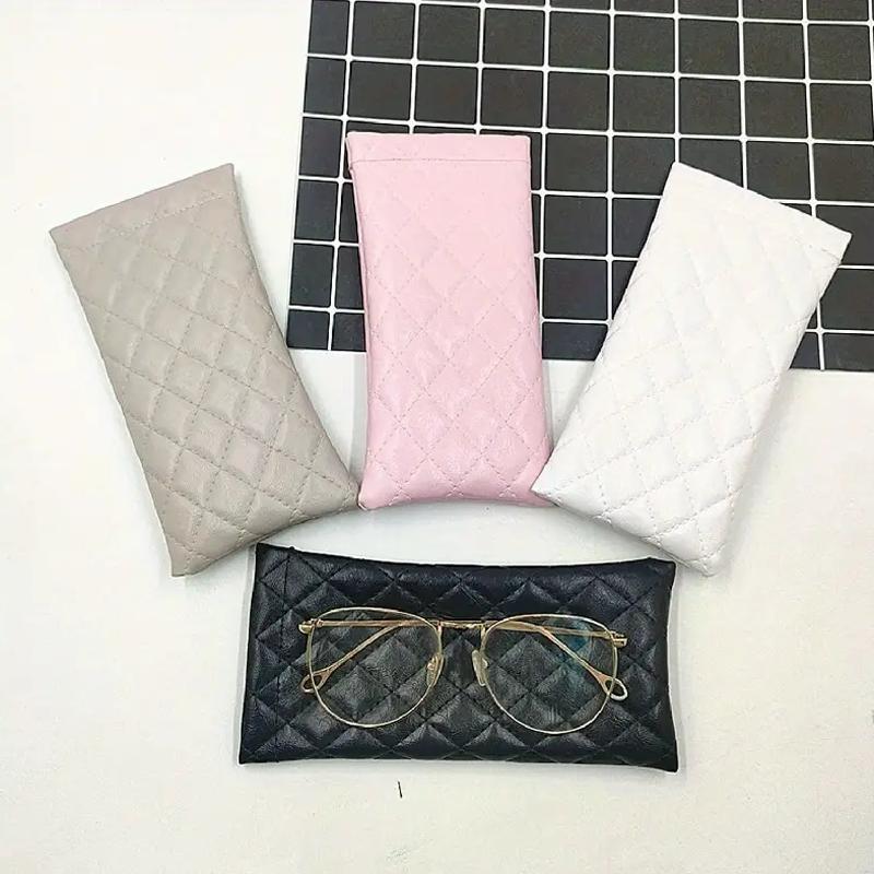 Stylish and Simple PU Leather Glasses Bag Waterproof and Pressure-resistant Sunglasses Portable Glasses Bag Storage Bag