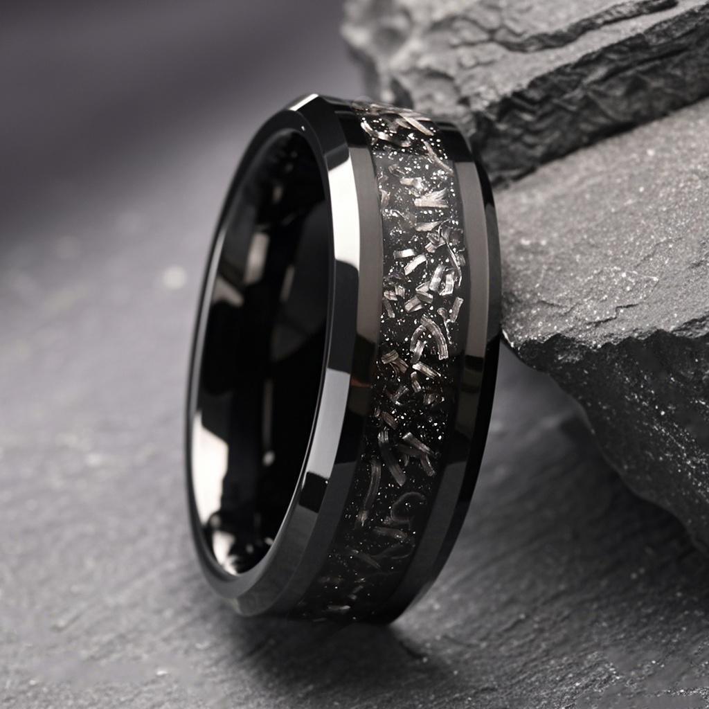 Tungsten Carbide Ring for Man Anillos Bague Homme Pareja De Compromiso  Jewelry Wedding Bands Meteorite Engagement Rings