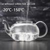 Clear Glass Tea Pot High quality Heat Resistant Flower Tea Cup Glass Teapot with Infuser Tea Leaf 400/600/1000ml