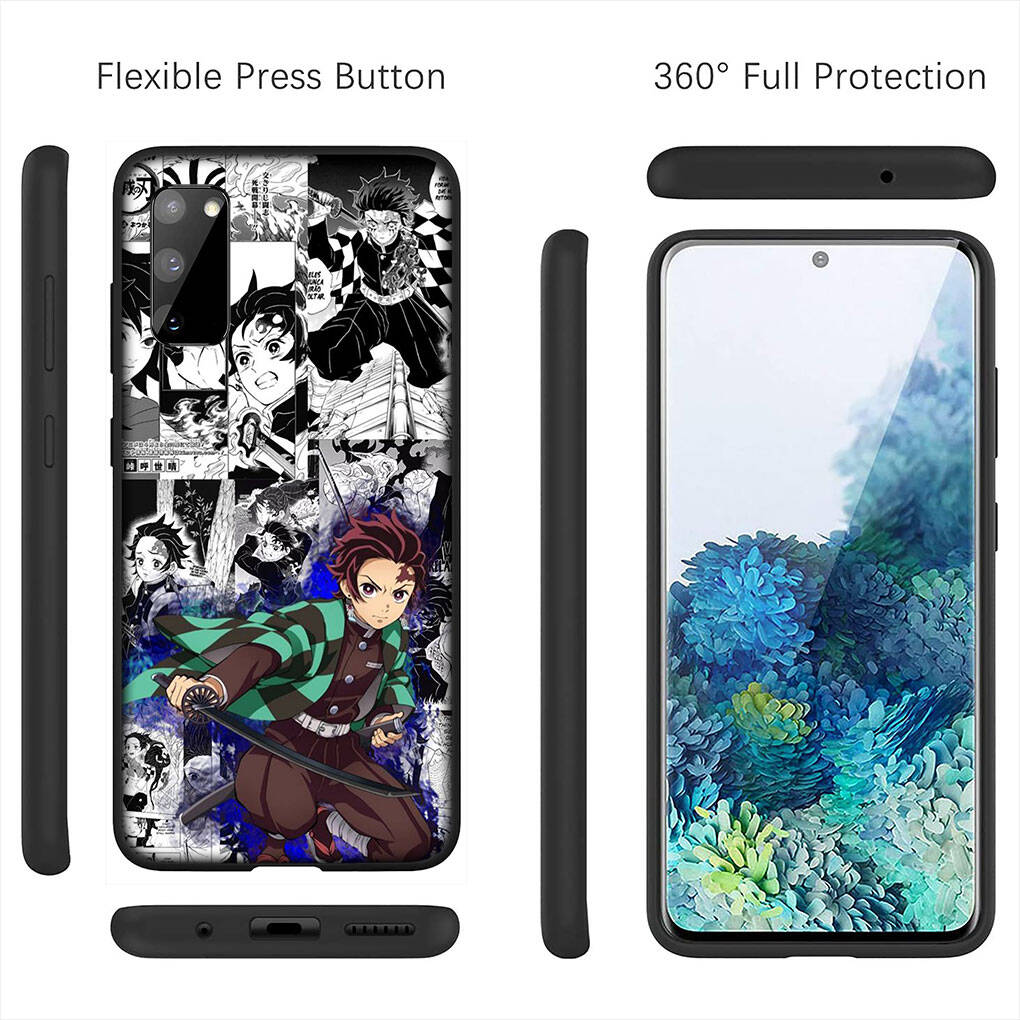 Für Samsung Galaxy S25 S24 S23 iPhone 17 16 15 Xiaomi Redmi Note 14 13 12 11 Plus Pro Max Hülle Demon Slayer Kokushibo Kamado Tanjiro OPPO Huawei Abdeckung