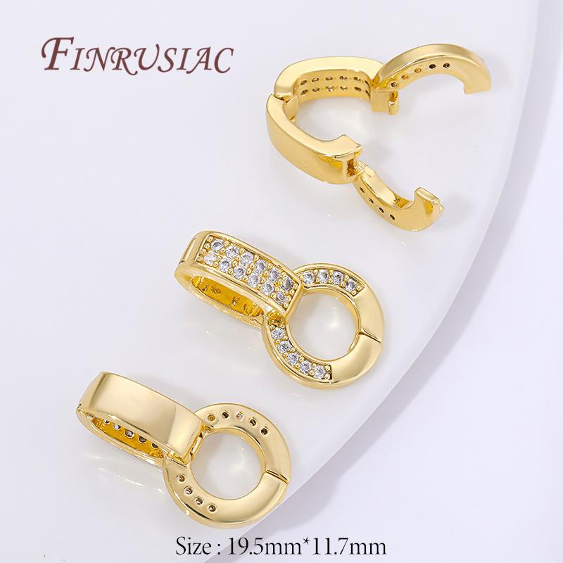 

18K Gold Plated Brass Bails Clasps Connectors For Necklaces Accessories,Charms Clasps For DIY Jewelry Making Supplies 1 piece