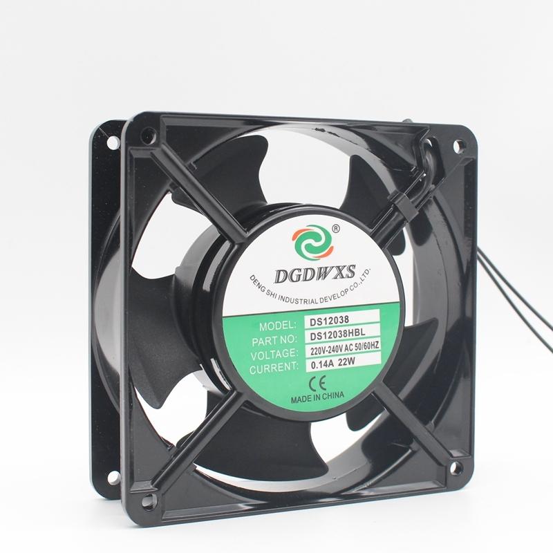 New DS12038HSL/HBL 12cm 12038 220V-240V Silent Cooling Industrial Fan Oil bearing чёрный