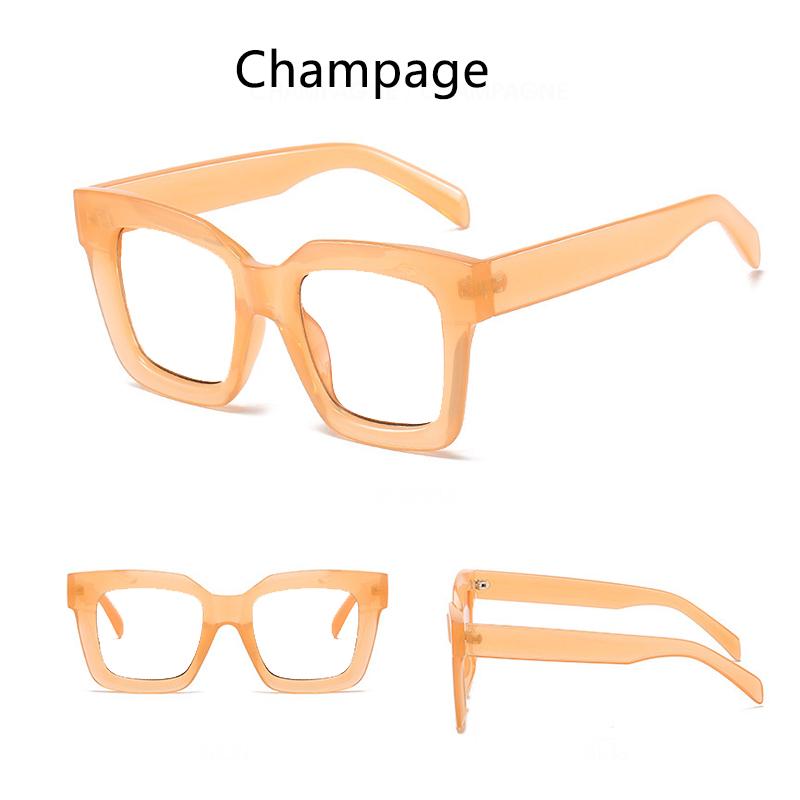 Reading Eyewear Female Presbyopic Oversized to Optics 0 Lens Transparent Ladies celebrity Square Fashion New Clear Rectangular Trendy +6.0