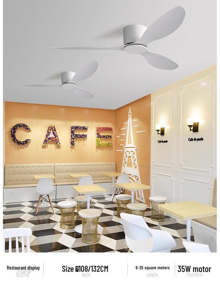 Nordic Silent Ceiling Fan Light for Home, Restaurant, and Commercial Use