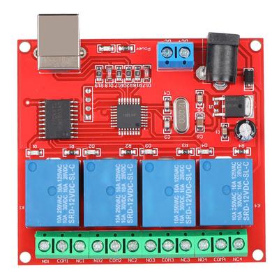 4-kanałowy 12V Komputerowy USB Inteligentny Kontroler Przełącznika Moduł Przekaźnikowy PC Płyta Rozszerzająca