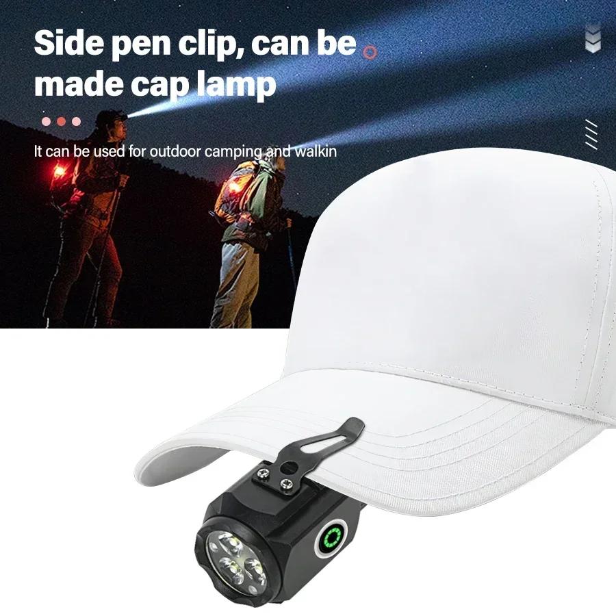 3*F350 LED Mini  Flashlight Powerful Aluminum Alloy EDC Rechargeable Torch SST20 2000LM Lamp with Tail Magnet Tactical Lantern