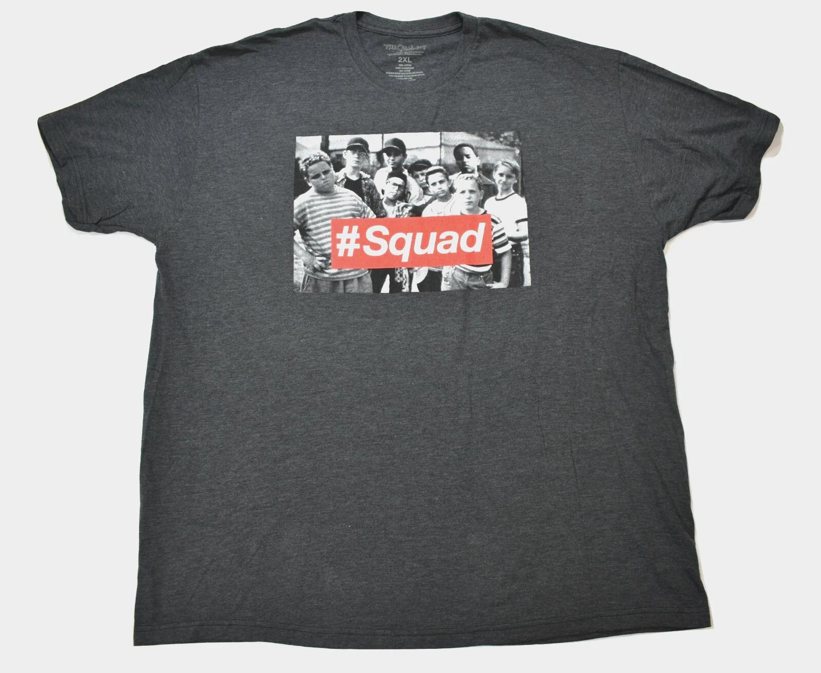 The Sandlot Mens Baseball Movie Hashtag #Squad Charcoal Heather Shirt New 2XL 4XL