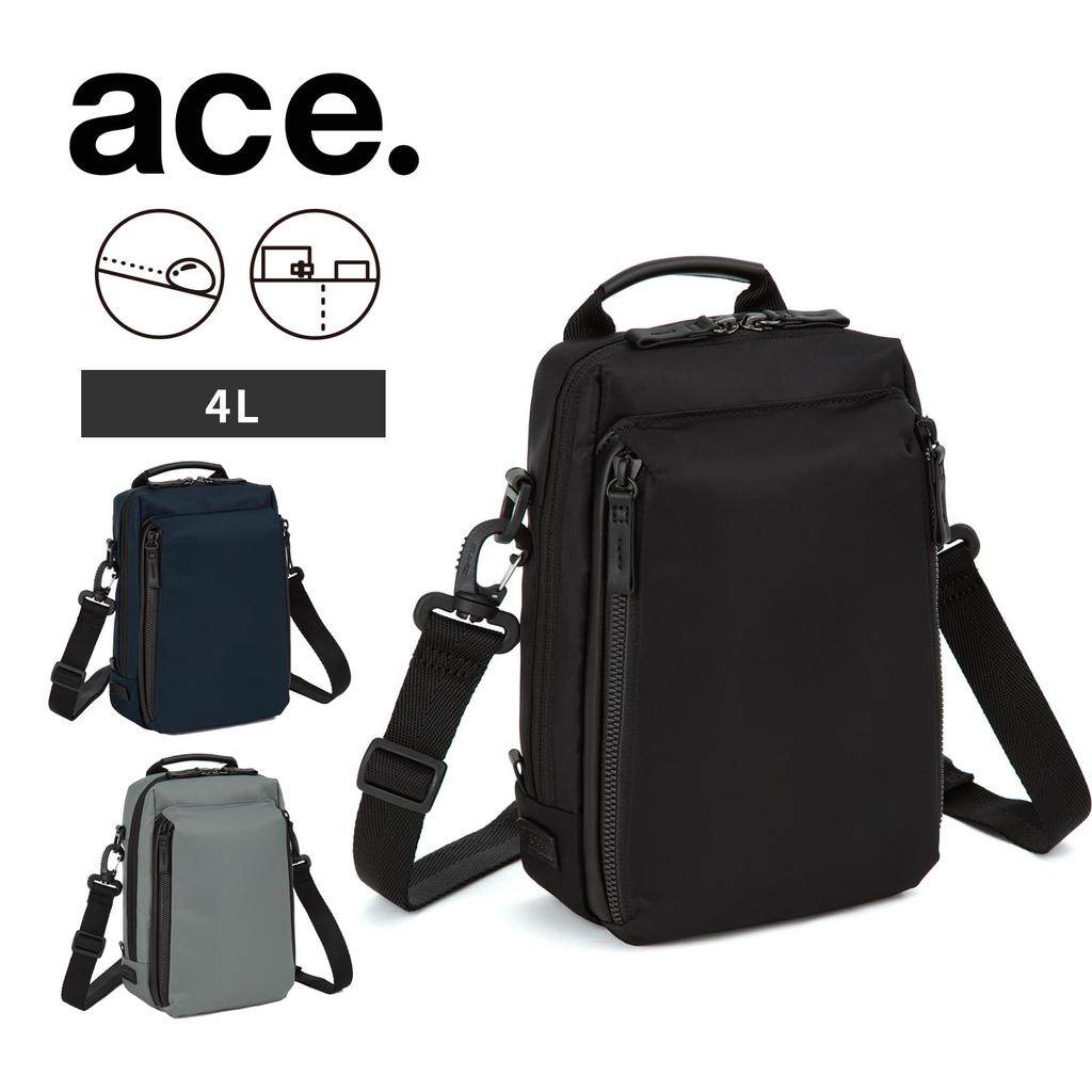 Metrex Shoulder Bag 4L Vertical Lightweight Casual 19111 Black [Ace Gene]