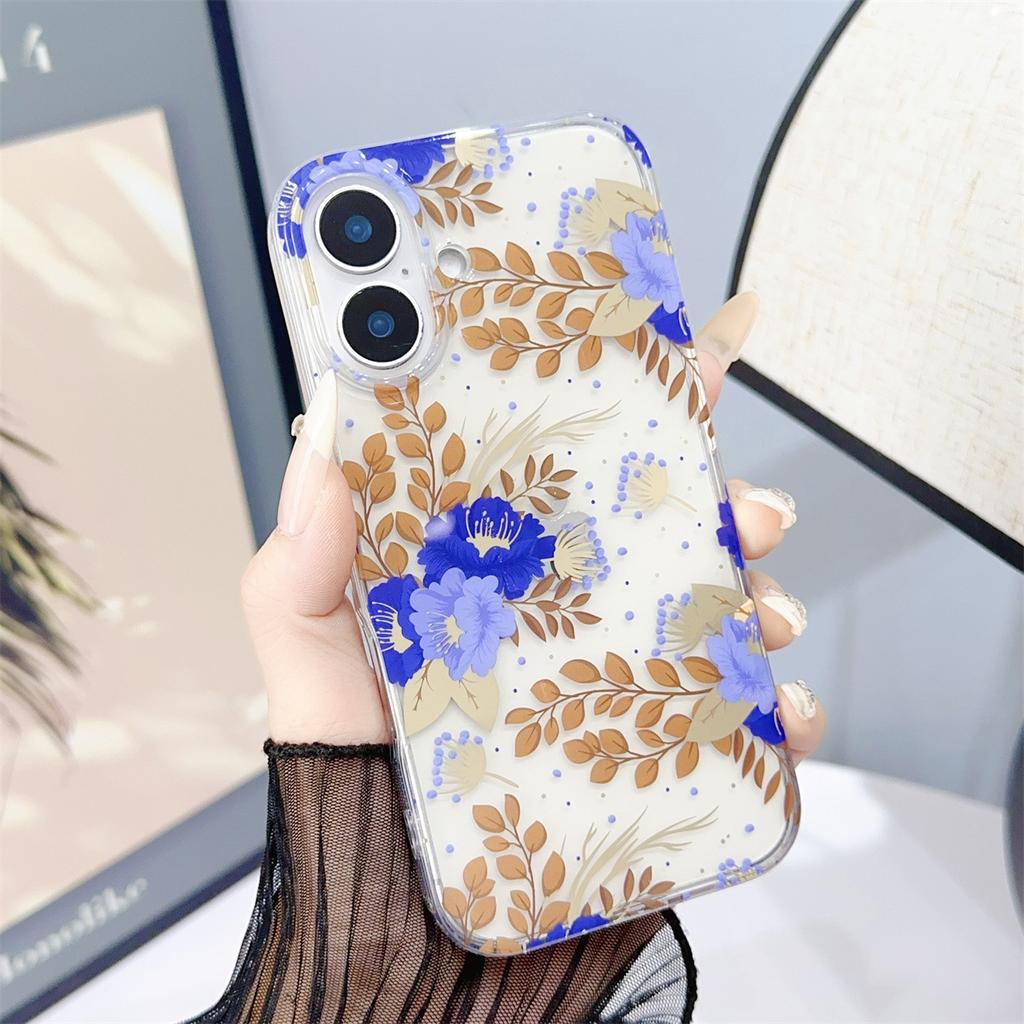 16E Blommigt Mobilskal Gäller För IPhone16 Anti-fall Kylning 15 Promax Skyddsskal Apple Plus Skal