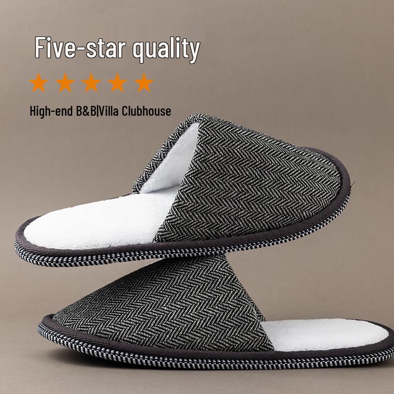 Yangge Disposable Coral Fleece Hotel & Home Slippers, 10 Pairs