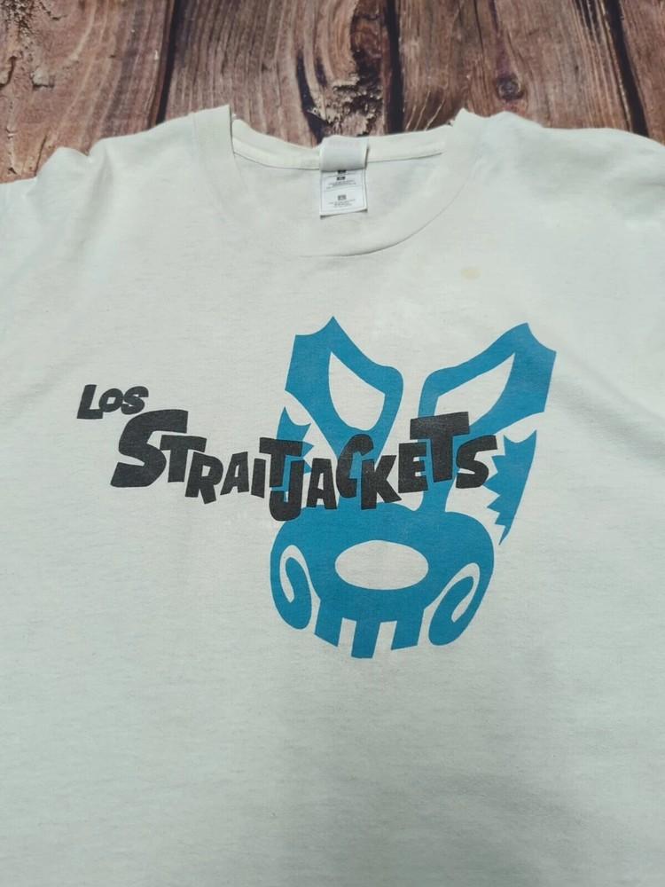 Винтажная Унисекс Футболка с Графикой Американской Рок-Группы Los Straitjackets BT1102 M