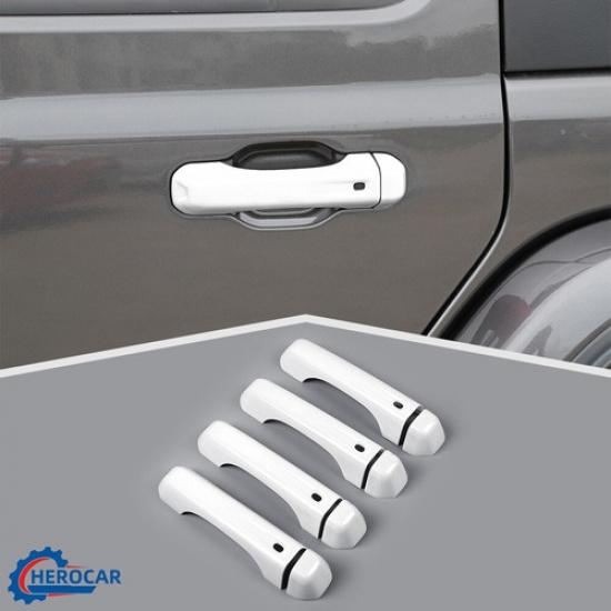 White Outer Door Handle Shell Bezel Cover Kit for Jeep Wrangler Gladiator JT 18+