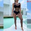 Plus Size Women Hot Sexy Floral Pattern Fishnet Bodysuit Lingerie Open Crotch Bodystocking Lingerie Sleepwear Crotchless Sexy Underwear Costumes