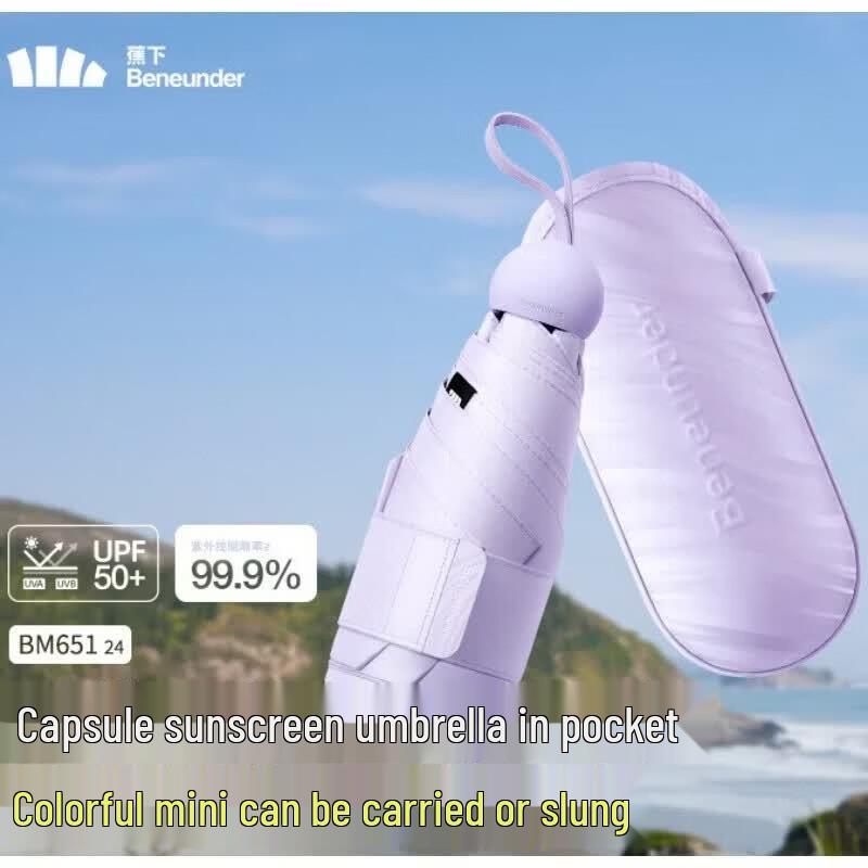 Beneunder Capsule 5-Fold Anti-UV Sun & Rain Umbrella