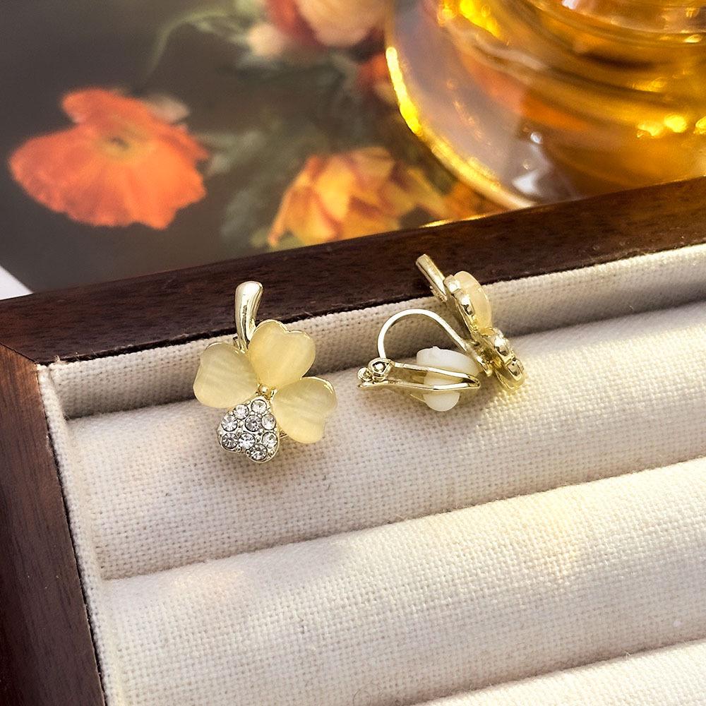 High-End Französische Dreieck Ohrclips ohne Piercing - Damen Einfache, Elegante, Luxuriöse Ohrringe