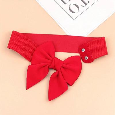 Practical Bow Waistband Elastic Wide Stretch Waist Belt for Girls Clothes Accessories Lady Dress