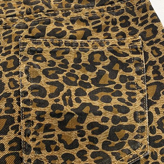 Street Leopard Print Flared Jeans High-waisted Thin Wide-legged Trailing Trousers Personality Retro Casual Trousers
