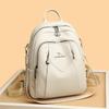 2025 Korean Style Soft Leather Backpack: Large Capacity Fashion Schoolbag for Travel and Students