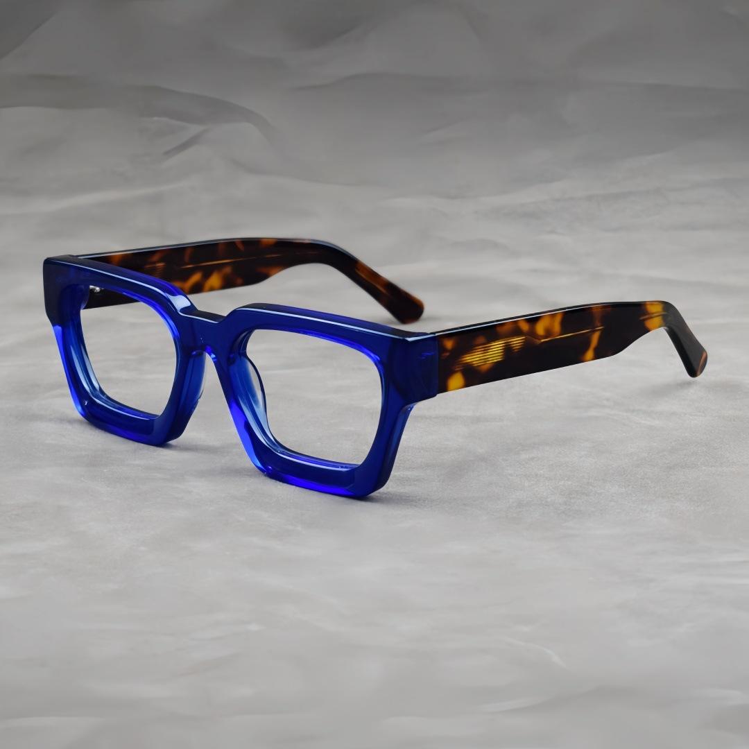 

Thick Frame Oversized Myopia Glasses Ultralight Acetate Material Big Square Anti Blue Light Eyeglasses Student Minus Points -1.5 Myopia-1.5