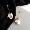 Elegant Trendy Korean Hanging Petals Flower Stud Earrings Dangle Earrings Drop Earrings Jewelry