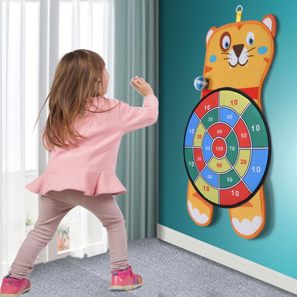 Flannelette Durable Cartoon Lightweight Children Suction Cup Dartboard Indoor Outdoor Sports