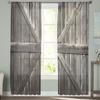Farm Plank Warehouse Window Treatment Tulle Modern Sheer Curtains for Kitchen Living Room the Bedroom Curtains Decoration