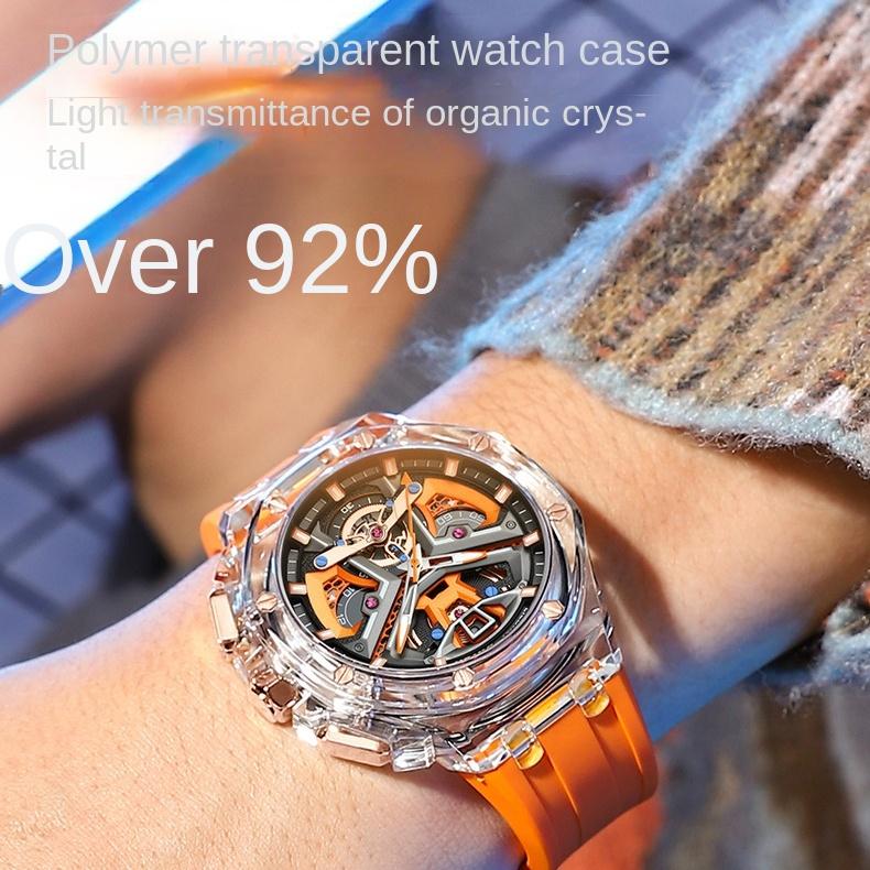 SVJ Men's Watch High-grade Three-dimensional Hollow Carving Sense Luminous Watch Waterproof Quartz Men's Watch