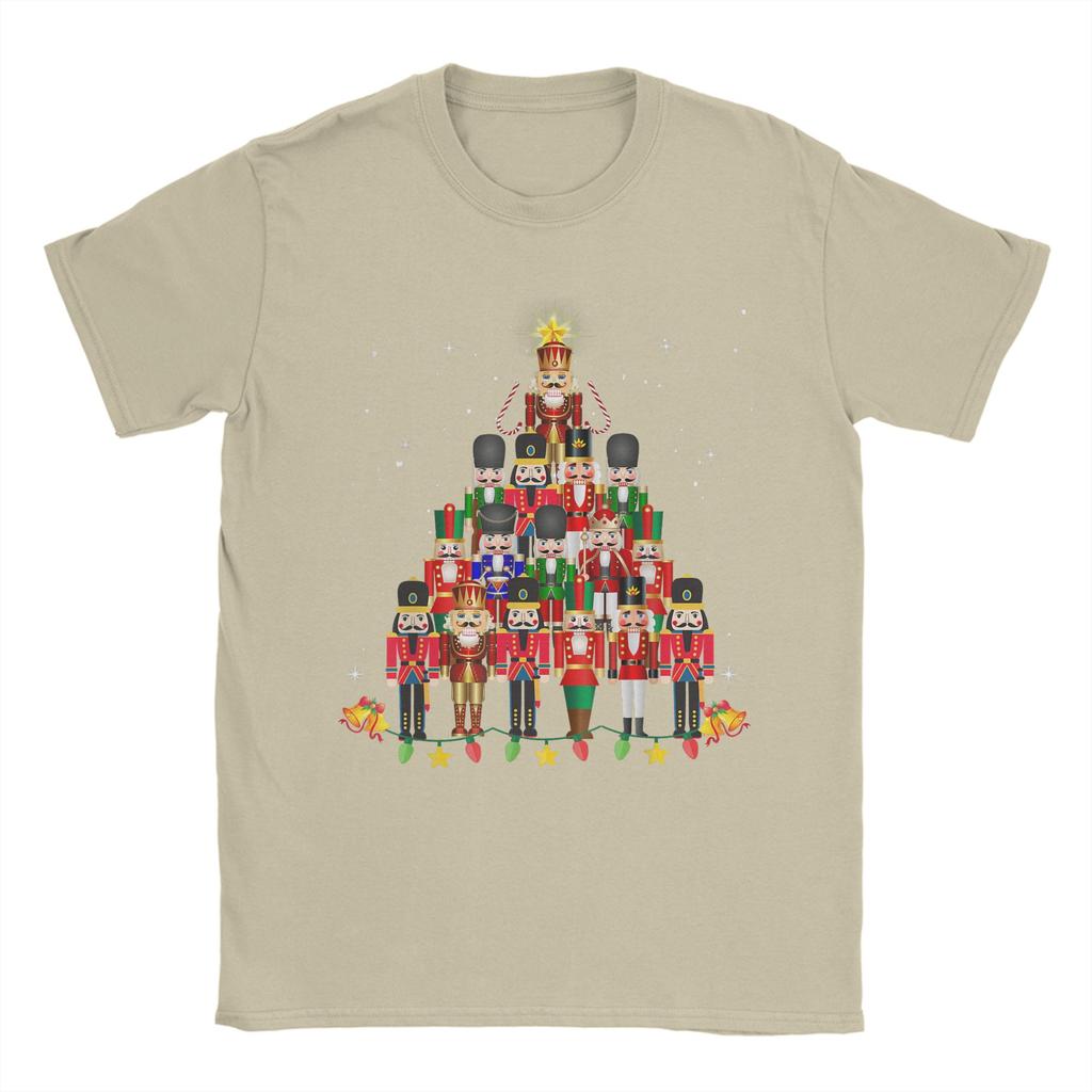Loudest Nutcracker Group Matching Family Holiday Funny Nutcracker Christmas Tree Pure Cotton T Shirt For Men T Shirts Tees Tops