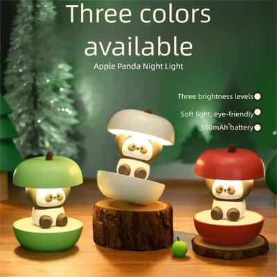 USB Rechargeable Panda Table Lamp Personalized Gift Ambient Light LED Bedside Lamp Cute Modeling Eye-protection Light
