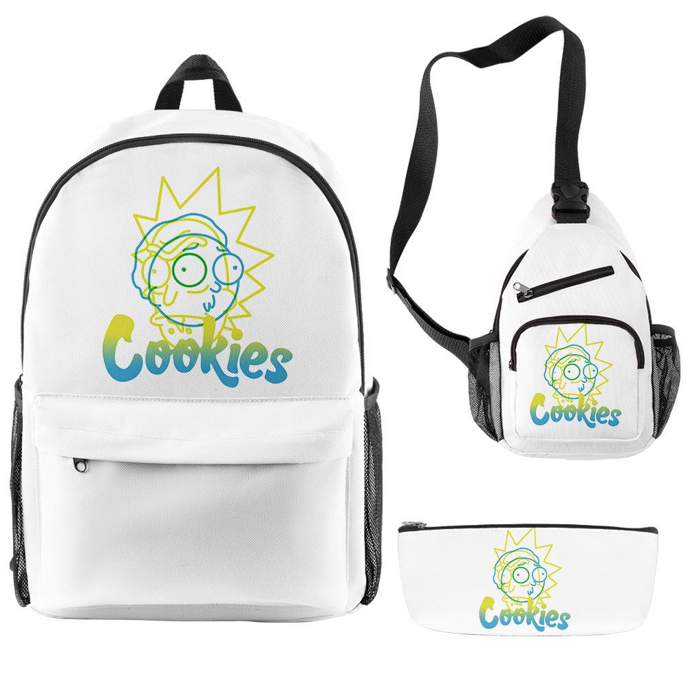 Cook 3D Printing Large Capacity Multifunctional Male And Female Versatile Backpack Student Bag Three-Piece Set