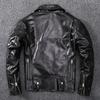 Motorcycle Jacket Retro PU Leather Jacket Men's Slim Fit