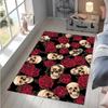 Gothic Skull Area Rugs Gothic Rugs for Living Room for Bedroom Foyer Holiday Party Home Decoration Non-Slip Horror Goth Rug