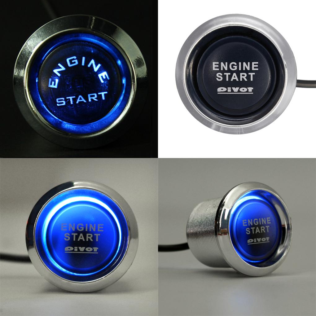 Pulsante di Avviamento Motore Auto Universale Plastica Interruttore di Accensione Veicolo Interno Sostituzione Comandi Set Avviatore