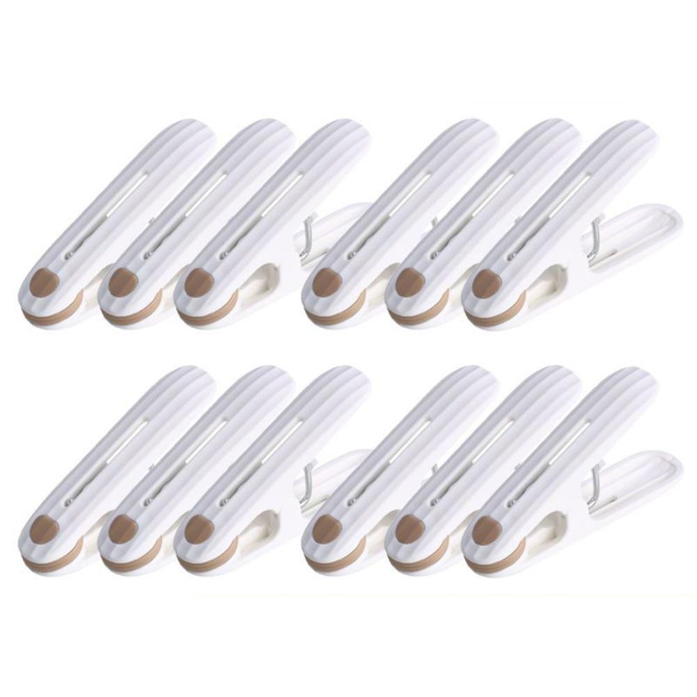 12PCS Plastic Clothes Pins with Wide 20mm Opening for Thick Towels For Socks and Snacks Non Slip Grip for Outdoor Use