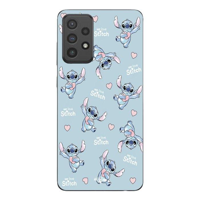 Phone Case - MANIACASE - Samsung Galaxy A33 5G - Silicone TPU - Flexible - Stitch Pink Heart Love