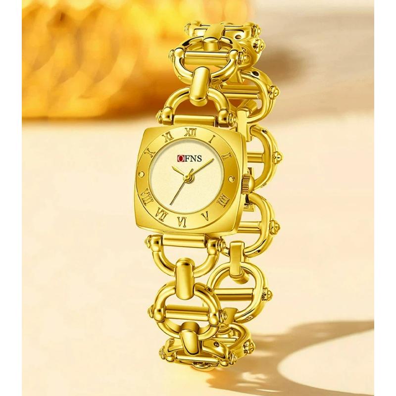 Fashion Rectangle Women Watches Ladies Stainless Steel Strap Waterproof Quartz Wristwatches Reloj Mujer