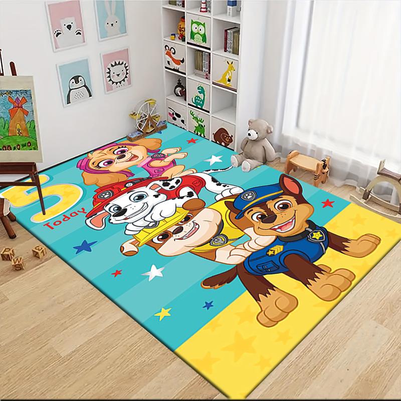 1Pc Paw Patrol Construction Fun Carpet Rug Customizable Soft Washable Antislip Home Living Room Sofa Mats Personalized Rug 091739