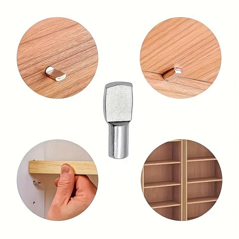 20/50Pcs Shelf Pins Pegs, 5mm Spoon Shape Nickel Plated Shelf Support Pegs, Bookshelf Pegs For Shelves