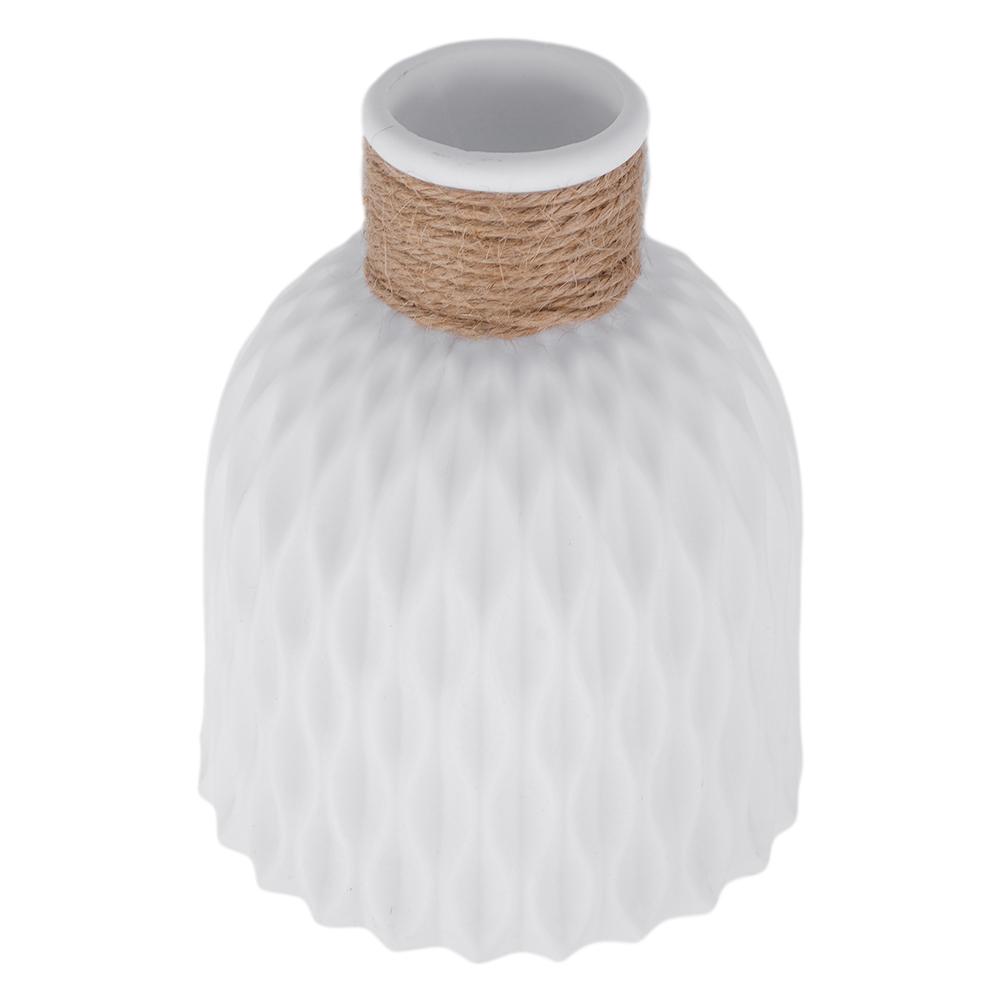 Flower Vase Wall Hanging Home Decoration White Rattan-like Plastic