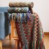 Stylish Large Knitted Blanket with Bohemian Perfect for Throws and Perfect for Fall and and Perfect for Air Use Pattern, Throws, Winter, Washable,