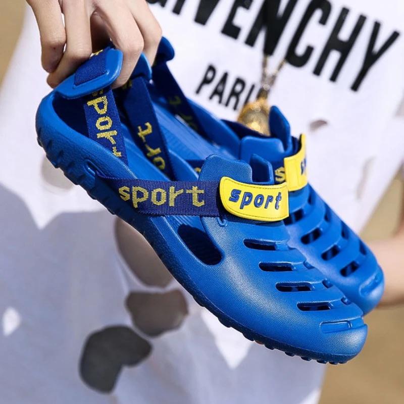 Fashion Beach Man Sandals Hole Shoes Number 41 Open Toe High Quality Luxury Wholesale New Fashion Summer Sale H Color Shoes for Men