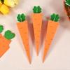50pcs Easter Carrot Paper Candy Box Bunny Rabbit Cookie Snack Packaging Bags Spring Easter Party Decoration Kids Birthday Favors