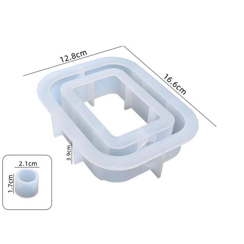 

Epoxy Resin Crystal Glue Mold for Flower Pots Oval,Square,And Suitable for Hydroponics Test Tubes,for Flower Nursery Table Vases
