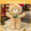 Christmas Plush Bear Toy Doll With Pp Cotton Filling For Festive Holiday Use