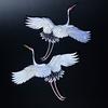 New DIY Embroidery Cloth Paste White Swan Red-crowned Crane Patch