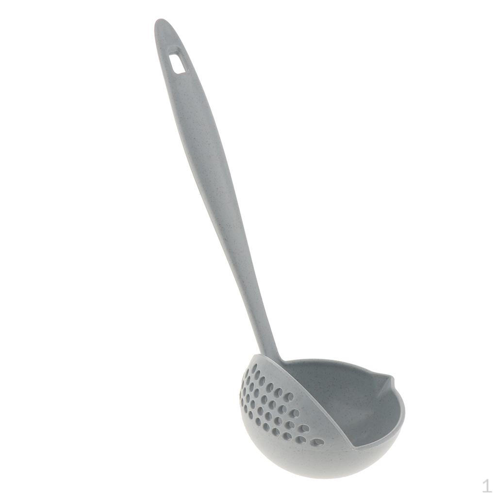 Straw Kitchen Supplies Soup-Colander Spoon With Long Handle Soup Pot Ladle Cooking