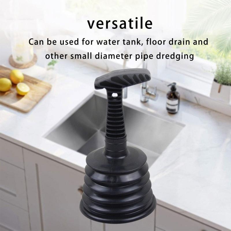 Durable Handheld Drain Plunger, Drain Unblocker, Pipe Unblocker for Home Bathroom, Kitchen, Laundry Blockages Tool