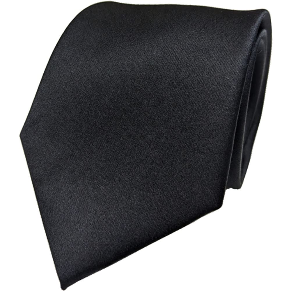 [LINEA BELLEZZA] Long size black tie for funerals, wakes, condolences, formal occasions, silk, water-repellent, oil-repellent, stain-resistant,