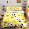 Playful Cats And Fruits Design  Kid'S And Adults' Bedroom Decor, Exquisite Three-Piece Bedding Set Gift